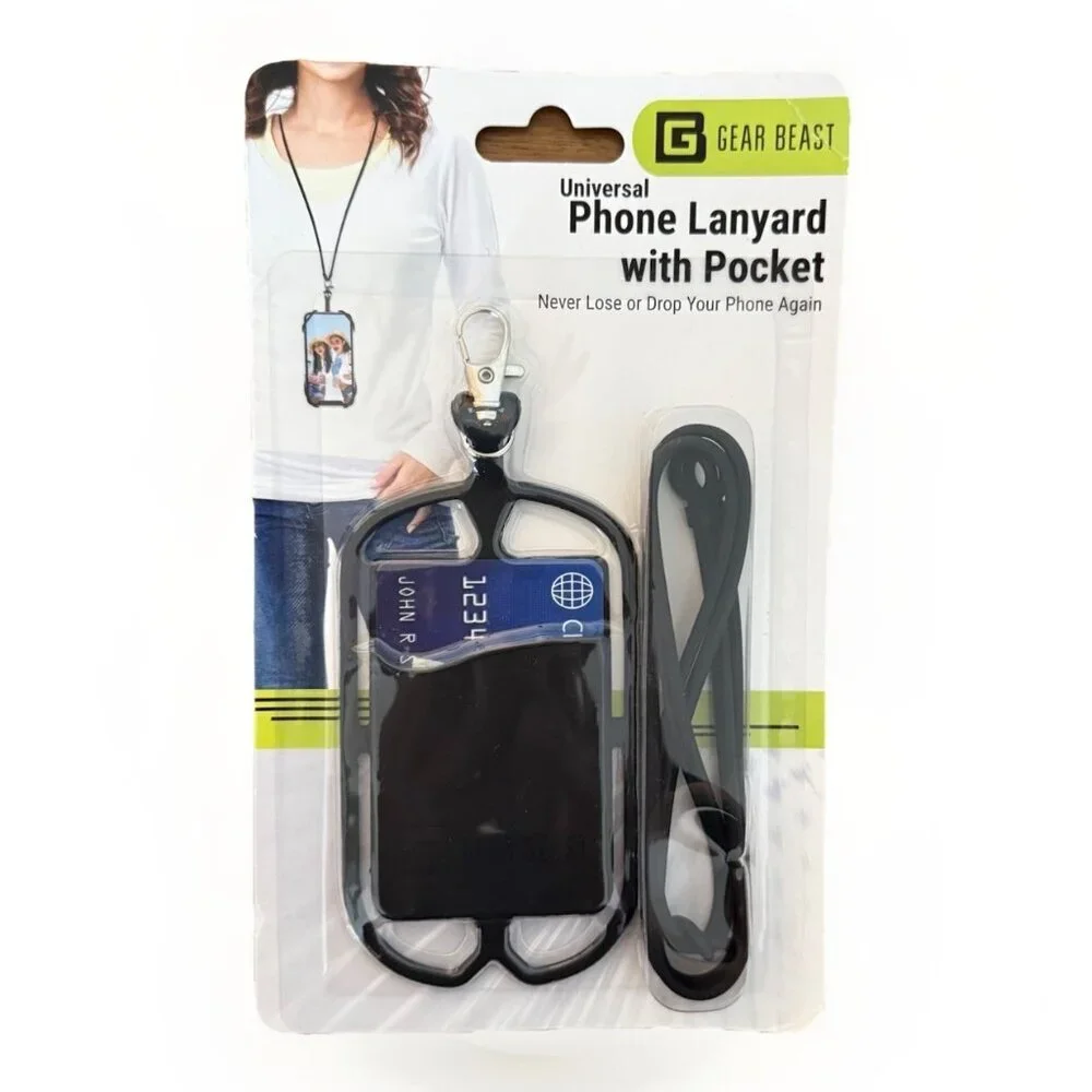 Gear Beast Universal Phone‎ Holder Lanyard W/ Card Pocket (fits 6.75” X 3.75”)